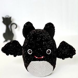 Bat Squishmallow Crochet Handmade